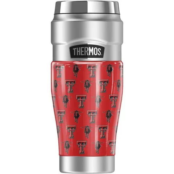 THERMOS Texas Tech University OFFICIAL Logo Pattern STAINLESS KING Stainless Steel Travel Tumbler Vacuum insulated amp Double Wall 16ozTHERMOS Texas Tech University OFFICIAL Logo Pattern STAINLESS KING Stainless Steel Travel Tumbler Vacuum insulated amp Double Wall 16oz