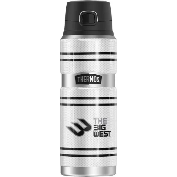 THERMOS The Big West OFFICIAL Big West Jersey Stripes White STAINLESS KING Stainless Steel Drink Bottle Vacuum insulated amp Double Wall 24oz24 oz Bottle BIG WEST JERSEY STRIPES WHITE