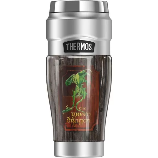 THERMOS The Lord Of The Rings The Prancing Pony STAINLESS KING Stainless Steel Travel Tumbler Vacuum insulated amp Double Wall 16oz1 Count Pack of 1 The Green Dragon