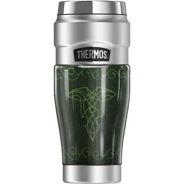 THERMOS The Lord of The Rings Hand Of Saruman Sigil STAINLESS KING Stainless Steel Travel Tumbler Vacuum insulated amp Double Wall 16oz16 oz Tumbler LEAVES OF LORIEN SIGIL