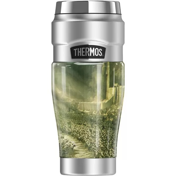 THERMOS The Lord of The Rings Rivendell STAINLESS KING Stainless Steel Travel Tumbler Vacuum insulated amp Double Wall 16oz16 oz Tumbler HELMS DEEP