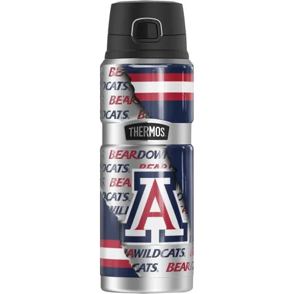 THERMOS University of Arizona OFFICIAL Alumni STAINLESS KING Stainless Steel Drink Bottle Vacuum insulated amp Double Wall 24oz24 oz Bottle LET EM RIP