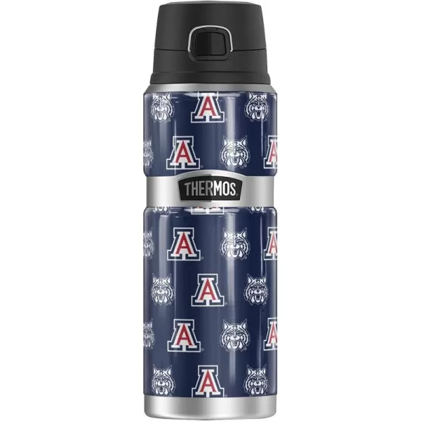 THERMOS University of Arizona OFFICIAL Alumni STAINLESS KING Stainless Steel Drink Bottle Vacuum insulated amp Double Wall 24oz24 oz Bottle LOGO PATTERN