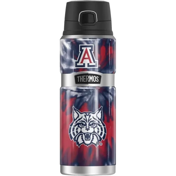 THERMOS University of Arizona OFFICIAL Alumni STAINLESS KING Stainless Steel Drink Bottle Vacuum insulated amp Double Wall 24oz24 oz Bottle TIEDYE