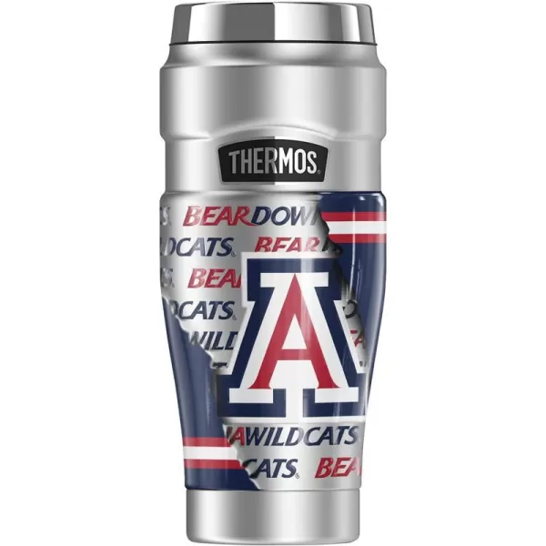 THERMOS University of Arizona OFFICIAL TieDye STAINLESS KING Stainless Steel Travel Tumbler Vacuum insulated amp Double Wall 16oz16 oz Tumbler LET EM RIP