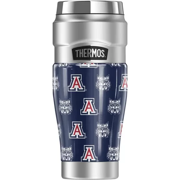 THERMOS University of Arizona OFFICIAL TieDye STAINLESS KING Stainless Steel Travel Tumbler Vacuum insulated amp Double Wall 16oz16 oz Tumbler LOGO PATTERN