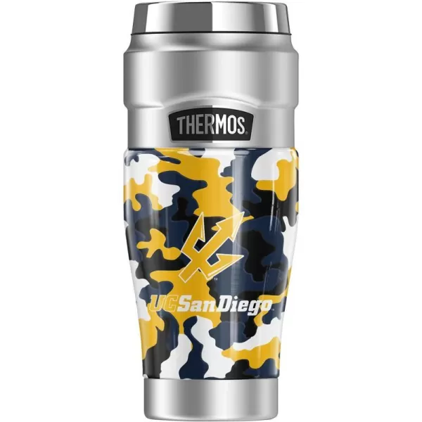 THERMOS University of California San Diego OFFICIAL TieDye STAINLESS KING Stainless Steel Travel Tumbler Vacuum insulated amp Double Wall 16oz16 oz Tumbler Camo