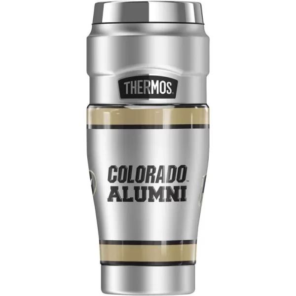 THERMOS University of Colorado OFFICIAL Logo Pattern STAINLESS KING Stainless Steel Travel Tumbler Vacuum insulated amp Double Wall 16oz16 oz Tumbler ALUMNI