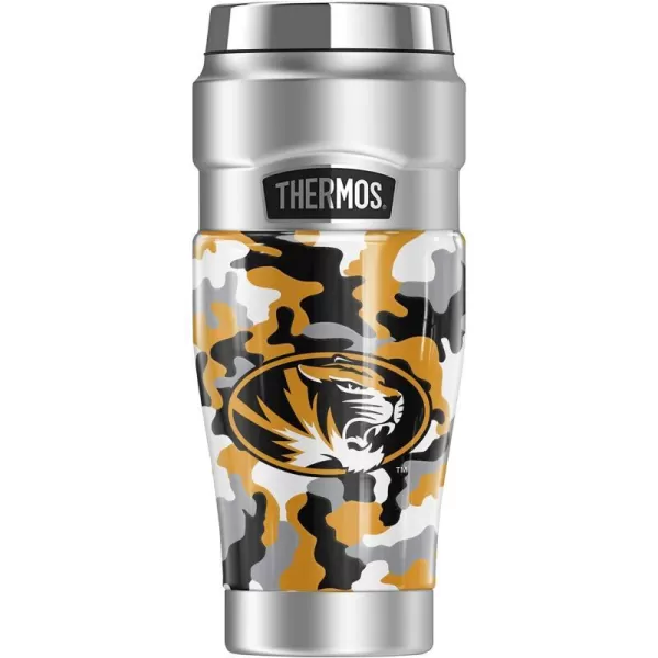 THERMOS University of Missouri Official Collection STAINLESS KING Stainless Steel Travel Tumbler Vacuum insulated amp Double Wall 16ozCamo