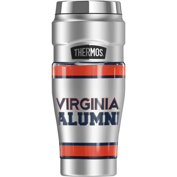 THERMOS University of Virginia OFFICIAL Logo Pattern STAINLESS KING Stainless Steel Travel Tumbler Vacuum insulated amp Double Wall 16oz16 oz Tumbler ALUMNI