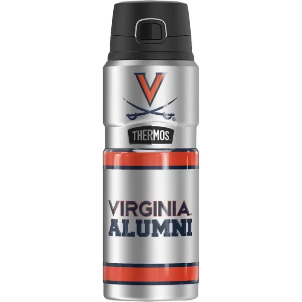 THERMOS University of Virginia OFFICIAL Plaid STAINLESS KING Stainless Steel Drink Bottle Vacuum insulated amp Double Wall 24oz24 oz Bottle ALUMNI