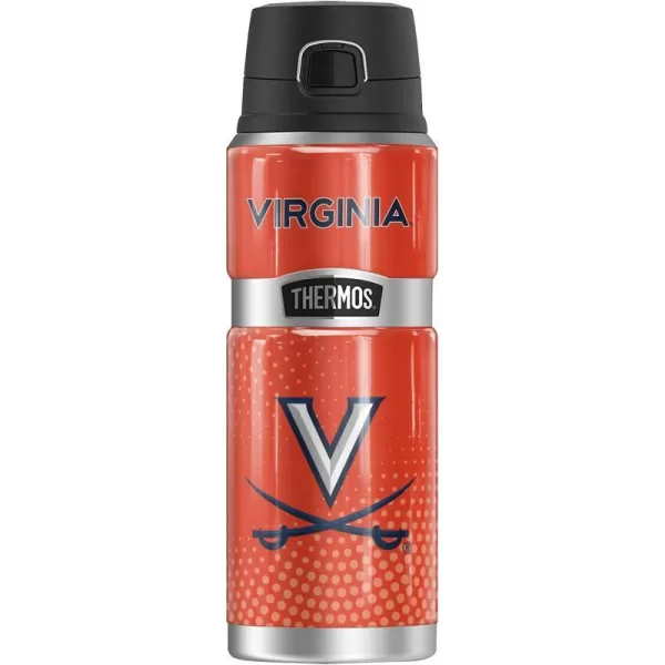 THERMOS University of Virginia OFFICIAL Plaid STAINLESS KING Stainless Steel Drink Bottle Vacuum insulated amp Double Wall 24oz24 oz Bottle RADIAL DOTS