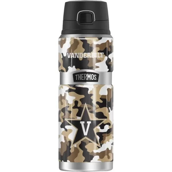 THERMOS Vanderbilt University OFFICIAL Camo STAINLESS KING Stainless Steel Drink Bottle Vacuum insulated amp Double Wall 24oz24 oz Bottle Camo