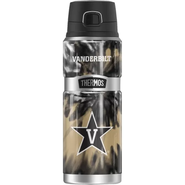 THERMOS Vanderbilt University OFFICIAL Camo STAINLESS KING Stainless Steel Drink Bottle Vacuum insulated amp Double Wall 24oz24 oz Bottle TIEDYE