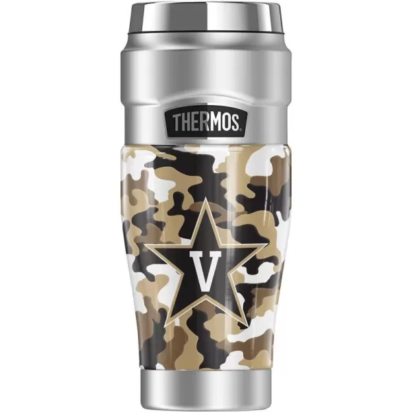 THERMOS Vanderbilt University OFFICIAL TieDye STAINLESS KING Stainless Steel Travel Tumbler Vacuum insulated amp Double Wall 16oz16 oz Tumbler Camo