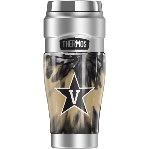 THERMOS Vanderbilt University OFFICIAL TieDye STAINLESS KING Stainless Steel Travel Tumbler Vacuum insulated amp Double Wall 16oz16 oz Tumbler TIEDYE