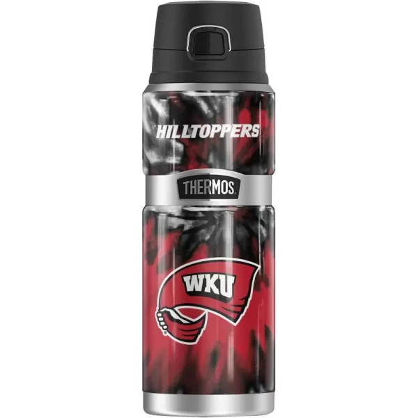 THERMOS Western Kentucky University OFFICIAL Camo STAINLESS KING Stainless Steel Drink Bottle Vacuum insulated amp Double Wall 24oz24 oz Bottle TIEDYE