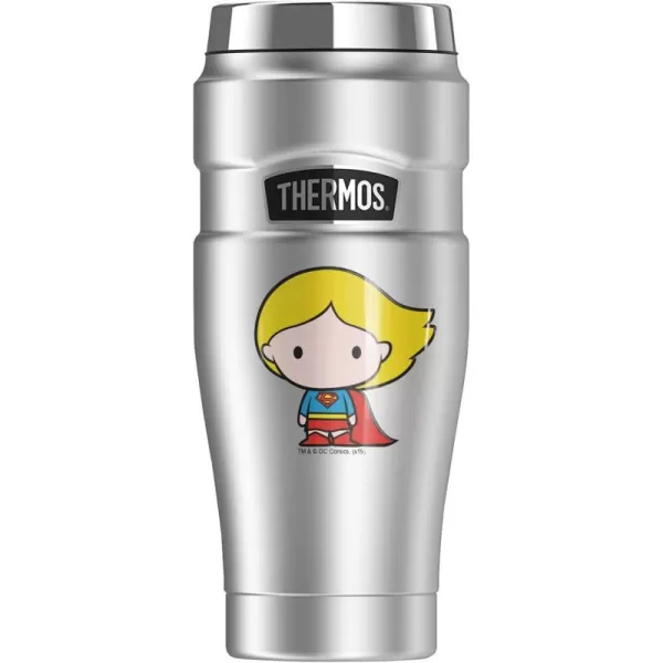 THERMOS Wonder Woman Cute Chibi STAINLESS KING Stainless Steel Travel Tumbler Vacuum insulated amp Double Wall 16oz16 oz Tumbler Supergirl