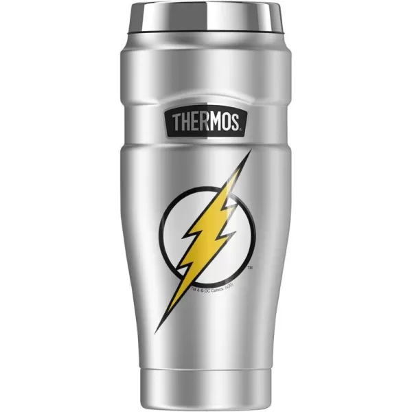 THERMOS Wonder Woman Logo STAINLESS KING Stainless Steel Travel Tumbler Vacuum insulated amp Double Wall 16oz16 oz Tumbler Justice League Flash Logo