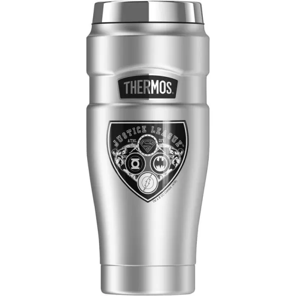 THERMOS Wonder Woman Wonder Woman Athletic Logo STAINLESS KING Stainless Steel Travel Tumbler Vacuum insulated amp Double Wall 16oz16 oz Tumbler Justice League Athletic Logo