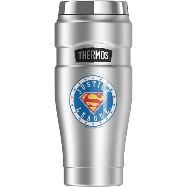 THERMOS Wonder Woman Wonder Woman Athletic Logo STAINLESS KING Stainless Steel Travel Tumbler Vacuum insulated amp Double Wall 16oz16 oz Tumbler SM Athletic Logo