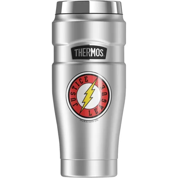 THERMOS Wonder Woman Wonder Woman Athletic Logo STAINLESS KING Stainless Steel Travel Tumbler Vacuum insulated amp Double Wall 16oz16 oz Tumbler The Flash Athletic Logo