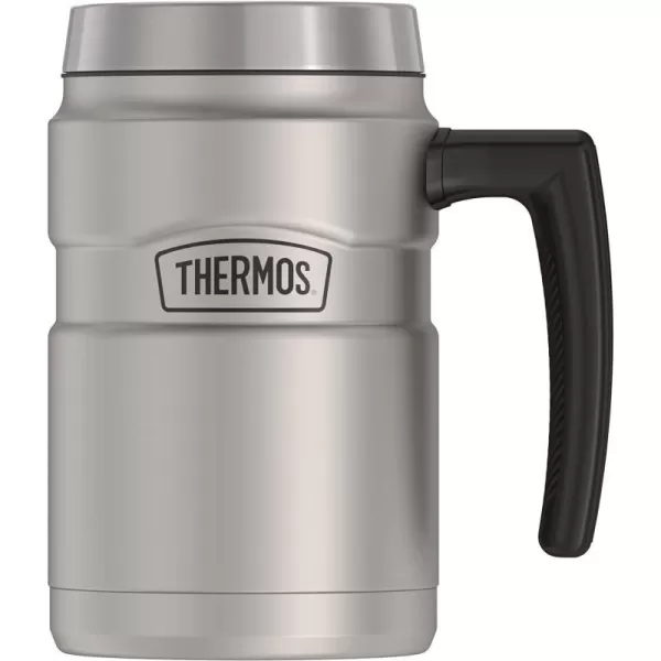 Thermos Stainless King 16 Ounce Coffee Desk Mug Matte SteelMatte Steel