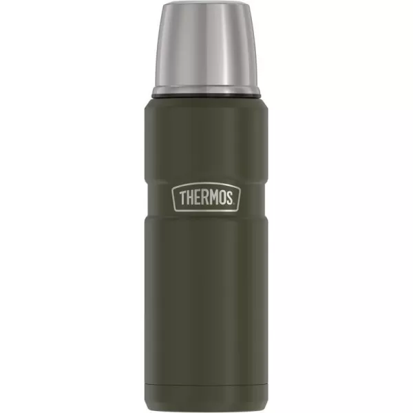 Thermos Stainless King VacuumInsulated Compact Bottle 16 Ounce Army GreenArmy Green Bottle