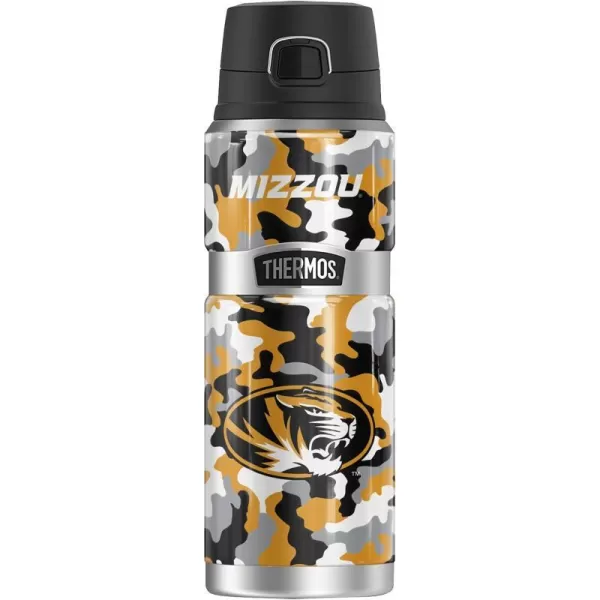 University of Missouri Official Collection THERMOS STAINLESS KING Stainless Steel Drink Bottle Vacuum insulated amp Double Wall 24ozCamo