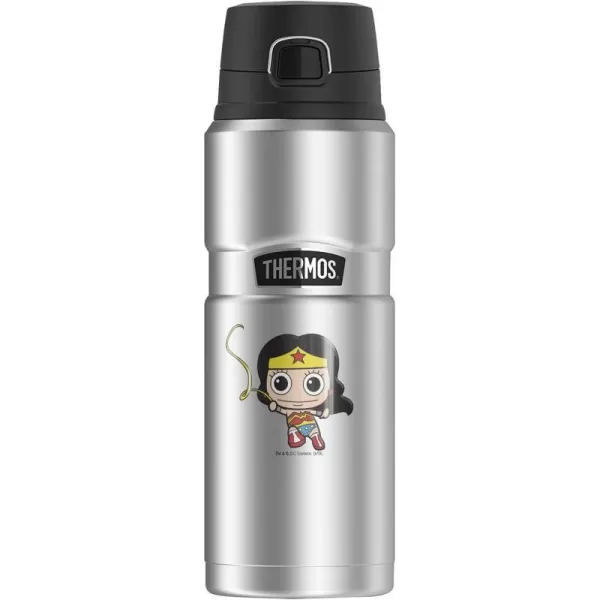 Wonder Woman Cute Chibi Golden Lasso THERMOS STAINLESS KING Stainless Steel Drink Bottle Vacuum insulated amp Double Wall 24oz24 oz Tumbler Golden Lasso