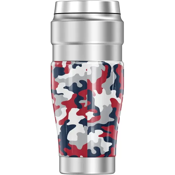 imageTHERMOS Florida Atlantic University OFFICIAL Camo STAINLESS KING Stainless Steel Travel Tumbler Vacuum insulated ampamp Double Wall 16oz