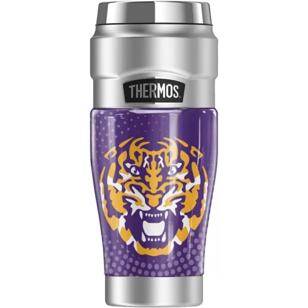 imageTHERMOS LSU Tigers Eye of the Tiger STAINLESS KING Stainless Steel Travel Tumbler Vacuum insulated ampamp Double Wall 16ozLOUSIANA STATE UNIVERSITY MASCOT TIGER FACE