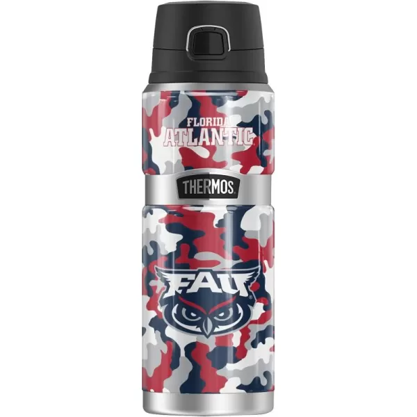 imageFlorida Atlantic University OFFICIAL Camo THERMOS STAINLESS KING Stainless Steel Drink Bottle Vacuum insulated ampamp Double Wall 24oz