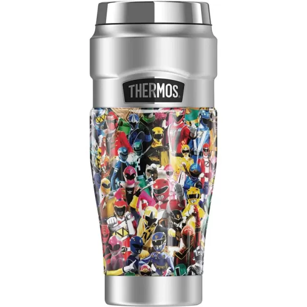 imagePower Rangers Power Rangers Comic Collage THERMOS STAINLESS KING Stainless Steel Travel Tumbler Vacuum insulated ampamp Double Wall 16ozCROWD OF RANGERS