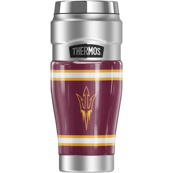 imageTHERMOS ARIZONA STATE UNIVERSITY OFFICIAL Jersey Stripes STAINLESS KING Stainless Steel Travel Tumbler Vacuum insulated ampamp Double Wall 16oz