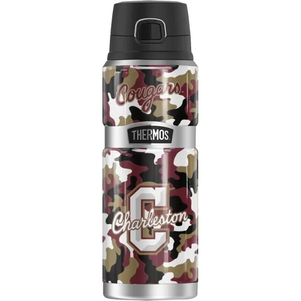 imageTHERMOS College of Charleston OFFICIAL Camo STAINLESS KING Stainless Steel Drink Bottle Vacuum insulated ampamp Double Wall 24oz