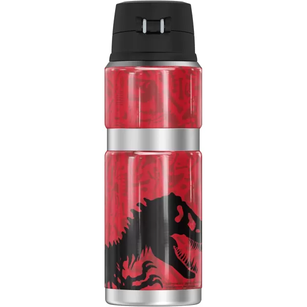 imageJurassic Park Red TRex Pattern Logo THERMOS STAINLESS KING Stainless Steel Drink Bottle Vacuum insulated ampamp Double Wall 24oz