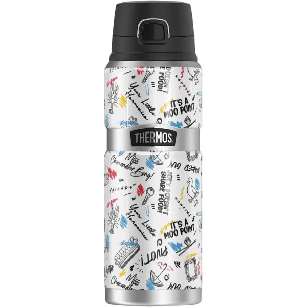 imageFriends Ink Pen Friends Pattern THERMOS STAINLESS KING Stainless Steel Drink Bottle Vacuum insulated ampamp Double Wall 24oz