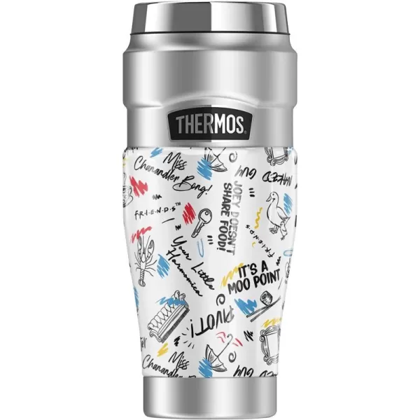 imageFriends Ink Pen Friends Pattern THERMOS STAINLESS KING Stainless Steel Travel Tumbler Vacuum insulated ampamp Double Wall 16ozINK PEN FRIENDS PATTERN