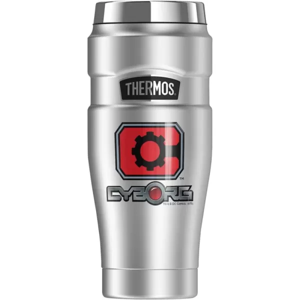 imageGreen Lantern Circle Logo THERMOS STAINLESS KING Stainless Steel Travel Tumbler Vacuum insulated ampamp Double Wall 16ozCyborg Cyborg Logo