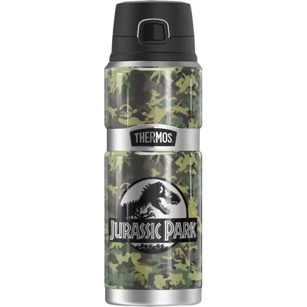 imageJurassic Park Camo Logo THERMOS STAINLESS KING Stainless Steel Drink Bottle Vacuum insulated ampamp Double Wall 24oz