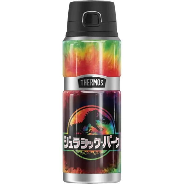 imageJurassic Park Tie Dye Canvas Logo THERMOS STAINLESS KING Stainless Steel Drink Bottle Vacuum insulated ampamp Double Wall 24oz