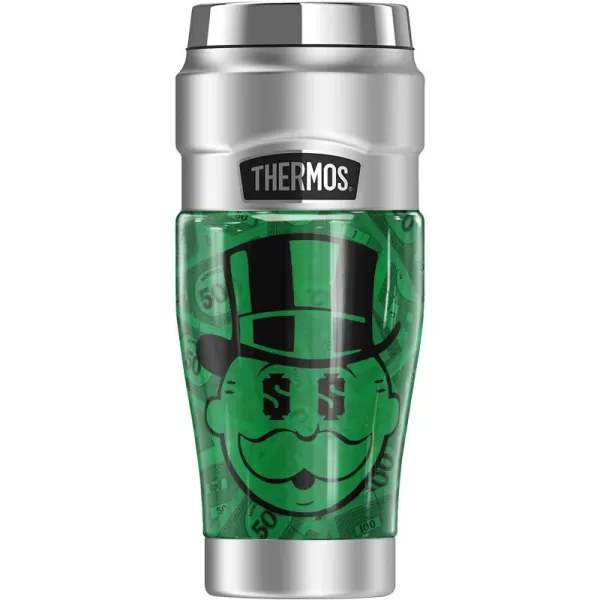 imageMonopoly Money THERMOS STAINLESS KING Stainless Steel Travel Tumbler Vacuum insulated ampamp Double Wall 16oz