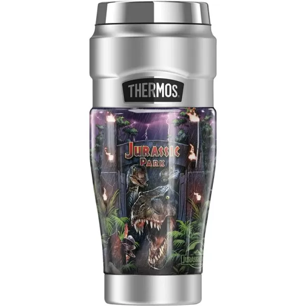 imageTHERMOS Jurassic Park Welcome To Jurassic Park STAINLESS KING Stainless Steel Travel Tumbler Vacuum insulated ampamp Double Wall 16oz