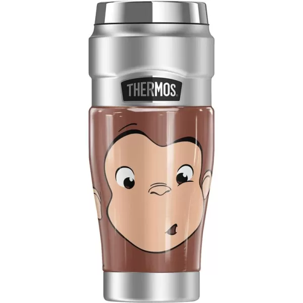 imageCurious George Curious George Big Faces THERMOS STAINLESS KING Stainless Steel Travel Tumbler Vacuum insulated ampamp Double Wall 16oz