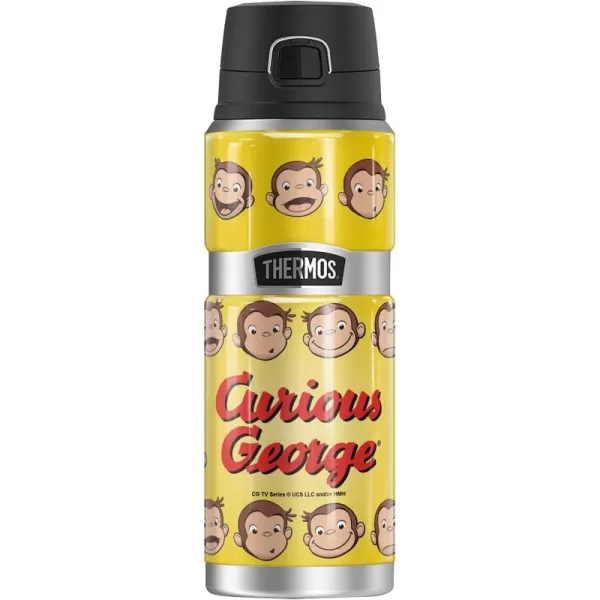 imageCurious George Curious George Faces THERMOS STAINLESS KING Stainless Steel Drink Bottle Vacuum insulated ampamp Double Wall 24oz