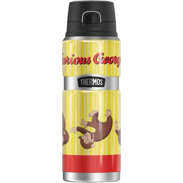 imageCurious George Rolling George THERMOS STAINLESS KING Stainless Steel Drink Bottle Vacuum insulated ampamp Double Wall 24oz