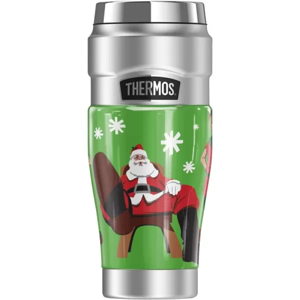 imageA Christmas Story Santa Boot THERMOS STAINLESS KING Stainless Steel Travel Tumbler Vacuum insulated ampamp Double Wall 16oz