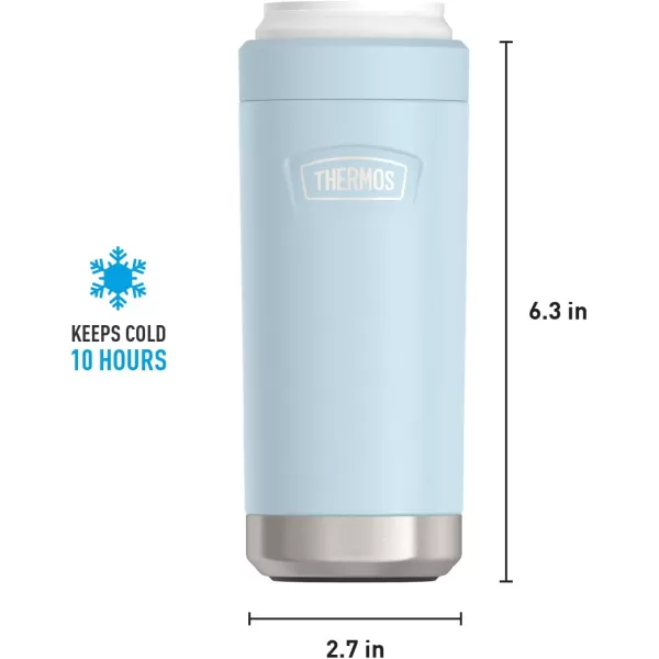 imageTHERMOS ICON SERIES Slim Beverage Can Insulator  12 Ounce Granite  Vacuum Insulated Stainless SteelGlacier