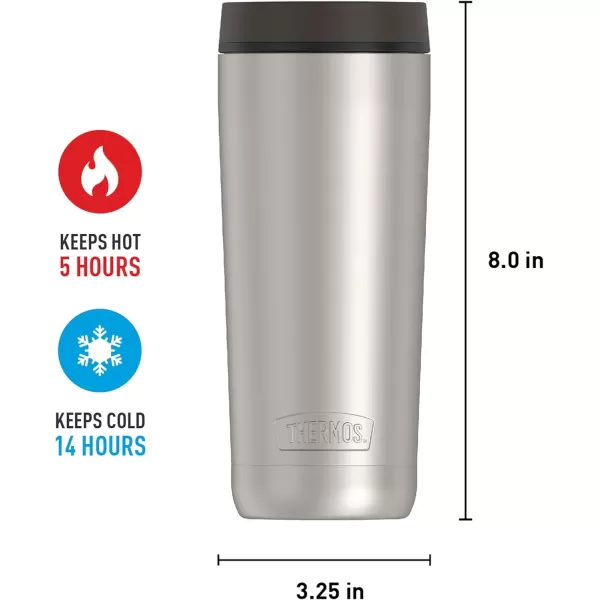 imageTHERMOS ALTA SERIES Stainless Steel Tumbler 18 Ounce Matte SteelEspresso Black